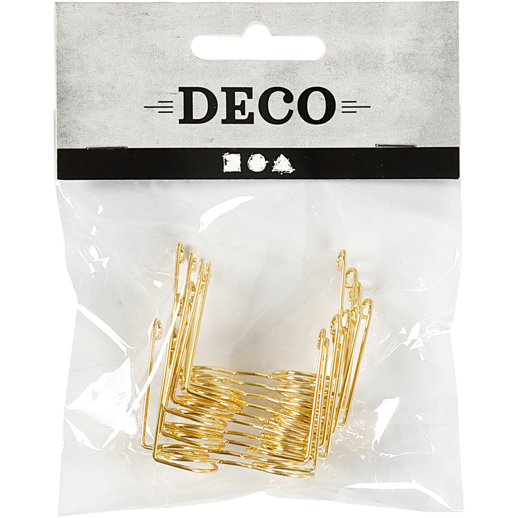 Uudisprillid, W: 35 mm, augu suurus 13 mm, kuldne, 10 tk/ 1 pakk - Image 2