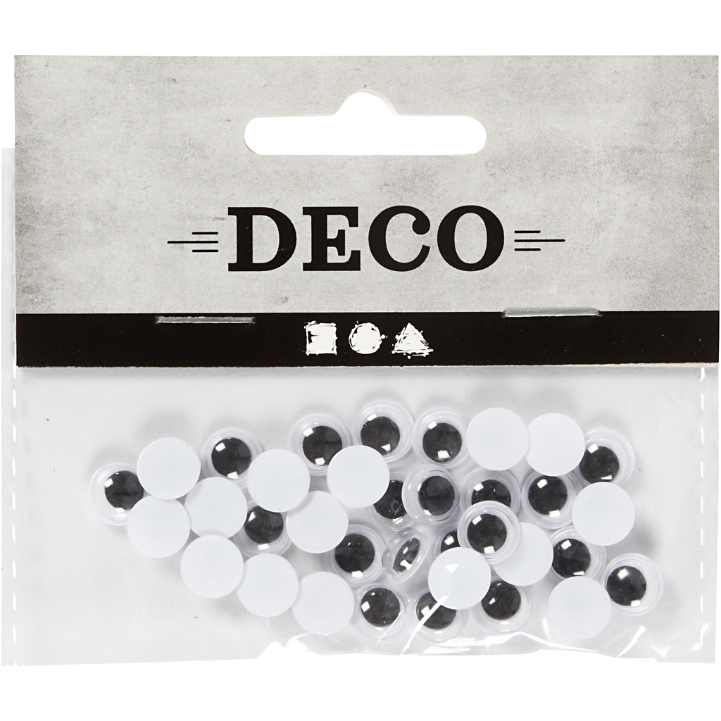 Wiggly Eyes, ei ole kleepuv, diameeter. 8 mm, 40 tk/ 1 pakk - Image 2