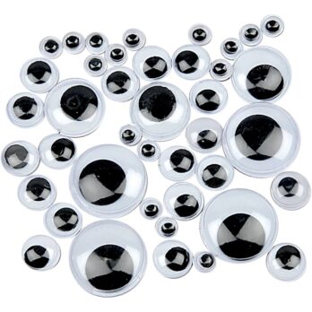 Wiggly Eyes, ei ole kleepuv, diameeter. 6-20 mm, 1100 tk / 1 pakk