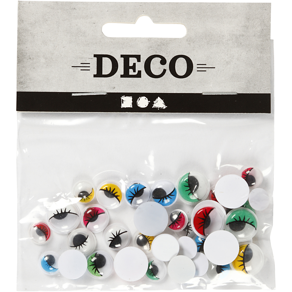 Googly Eyes, mitte kleepuv, dia. 8-12 mm, 36 tk / 1 pakk - Image 2