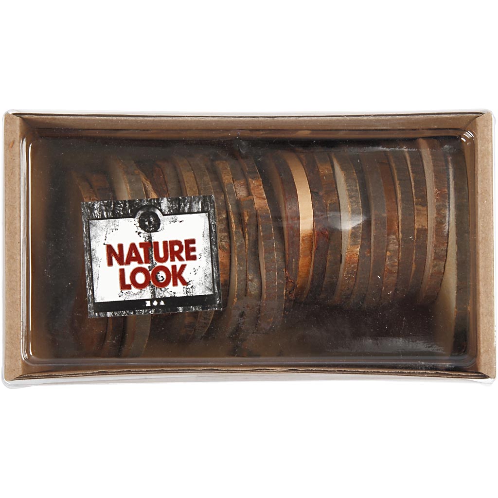 Puidust ketas auguga, diameeter. 40-70 mm, augu suurus 4 mm, paksus 5 mm, ca. 250 g, 25 tk/ 1 pakk. - Image 3