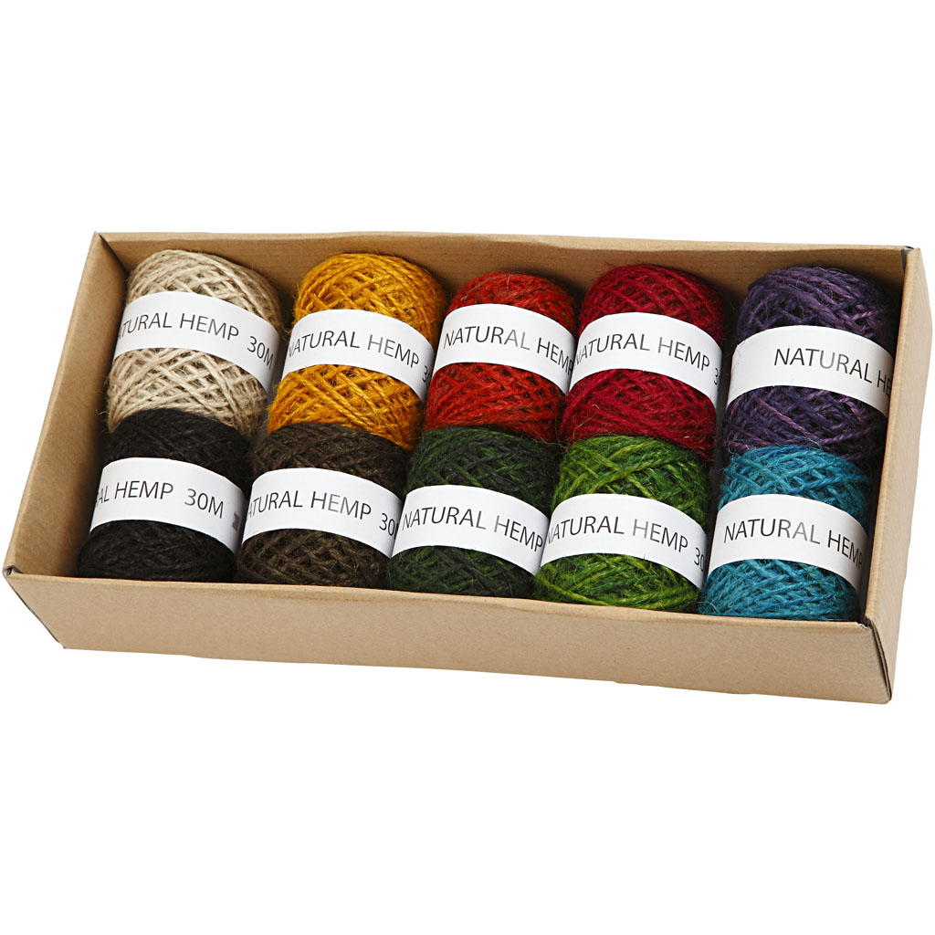 naturaalne kanep, paksus 1-2 mm, värvivalik, 10x30 m/ 1 pakk - Image 2