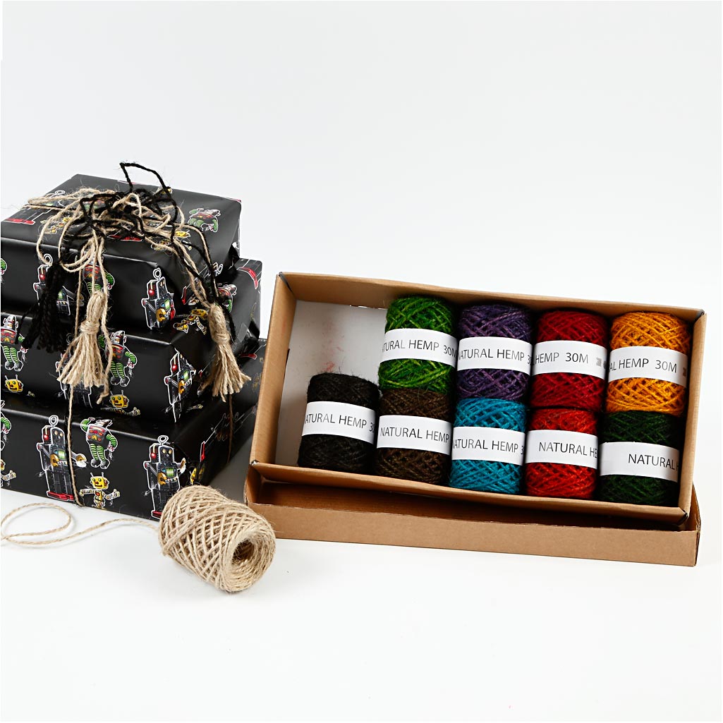 naturaalne kanep, paksus 1-2 mm, värvivalik, 10x30 m/ 1 pakk - Image 3