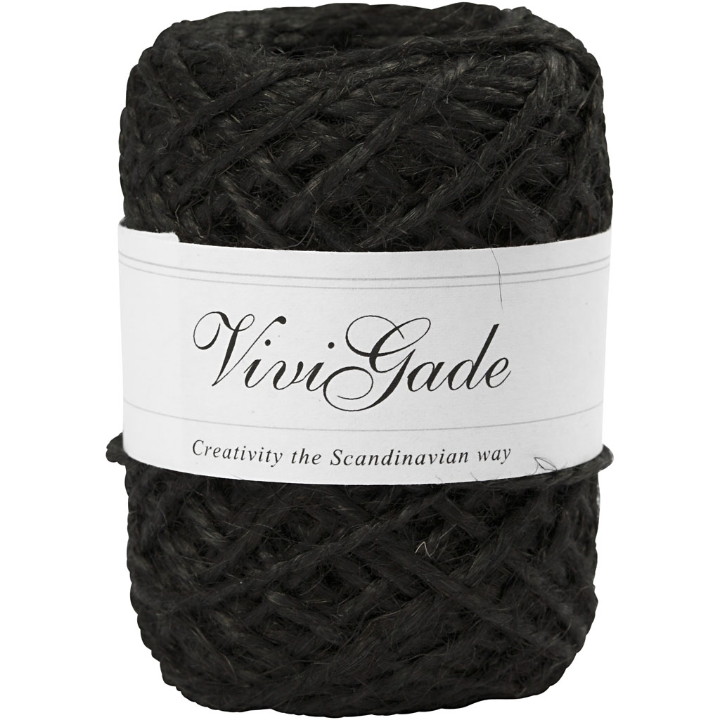 naturaalne kanep, paksus 1-2 mm, must, 30 m/ 1 rull - Image 2