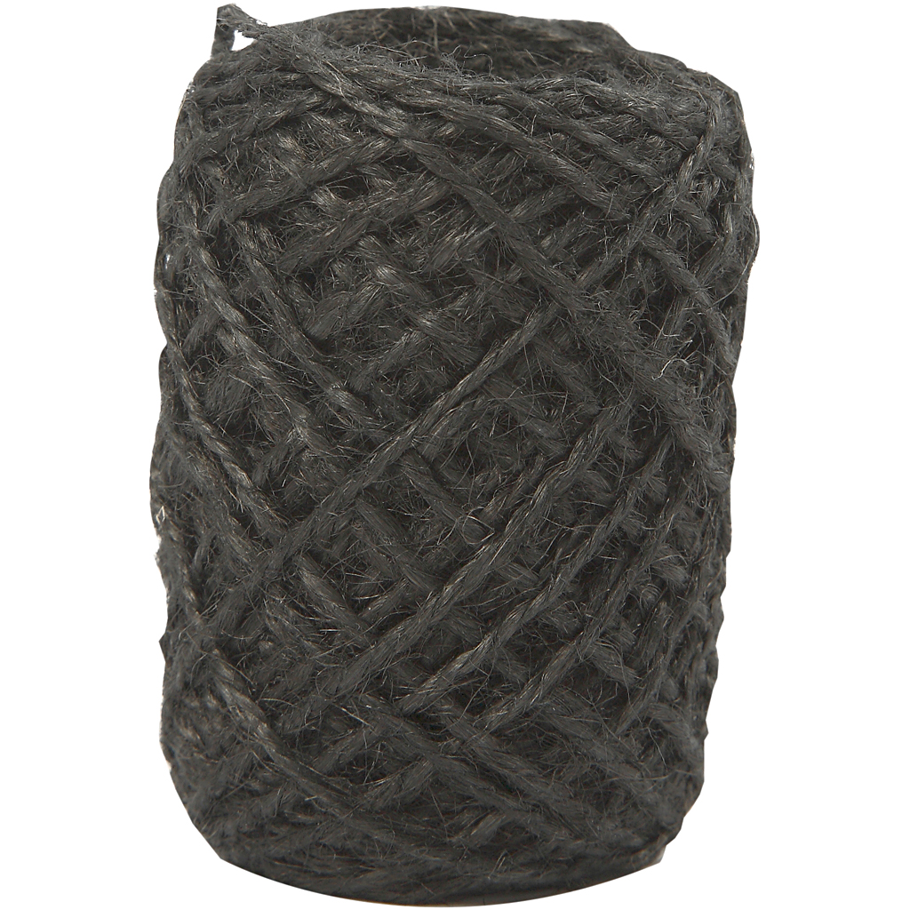 naturaalne kanep, paksus 1-2 mm, must, 30 m/ 1 rull - Image 3
