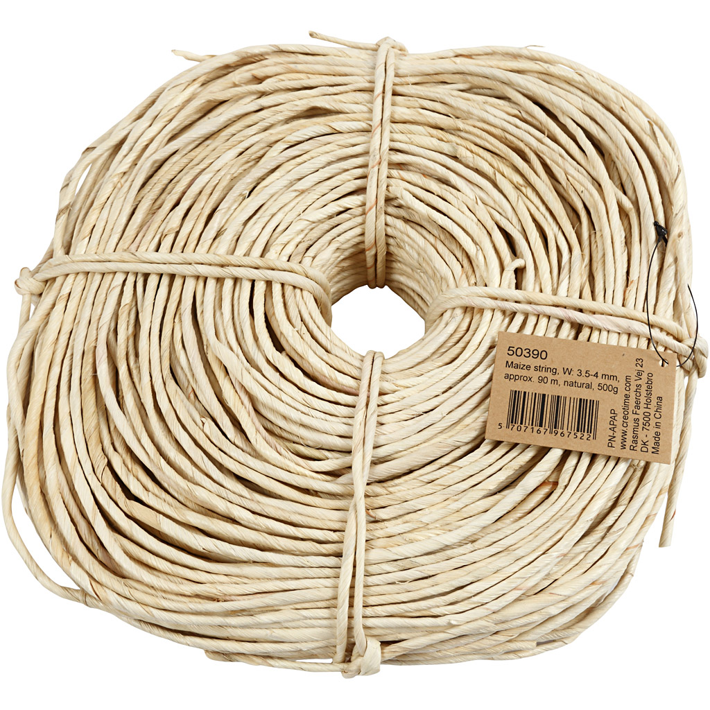 Maisinöör, W: 3,5-4 mm, u. 90 m, naturaalne, 500 g/ 1 kimpu. - Image 4