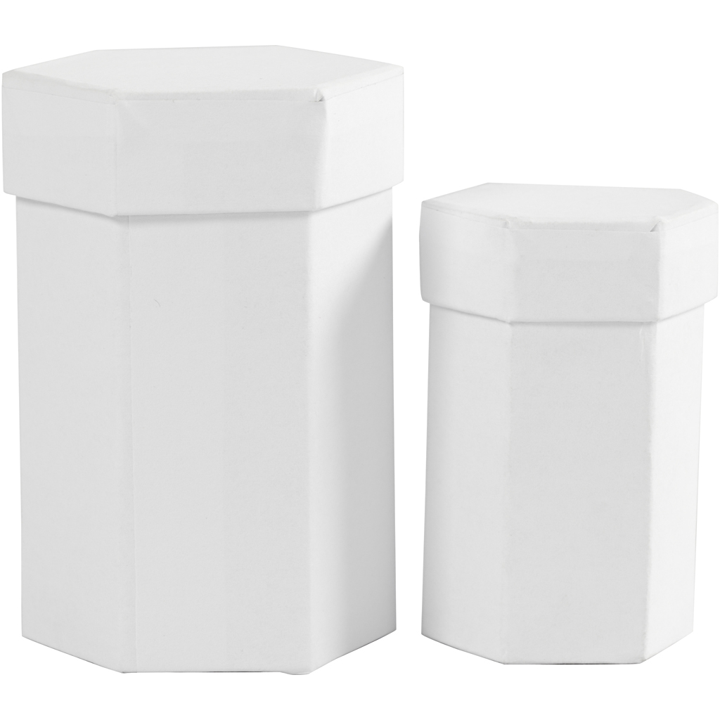 Kuuekandilised karbid, H: 7+9 cm, suurus 4,5+6 cm, valge, 2 tk/ 1 komplekt - Image 4