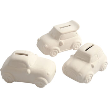 Auto rahakassa, K: 5,5 cm, L: 12,5 cm, S: 7,8 cm, valge, 12 tk/ 1 pakk