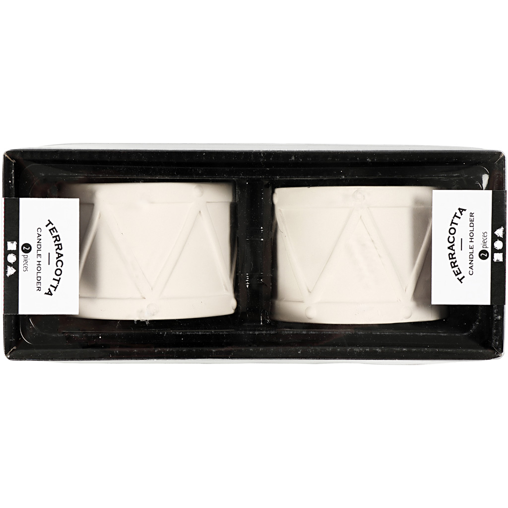 Küünlajalg, H: 6,6 cm, diameeter. 9,3 cm, augu suurus 2,2+4 cm, valge, 2 tk/ 1 pakk - Image 3