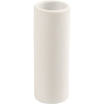 Vaas, H: 11 cm, diameeter. 4 cm, valge, 1 tk