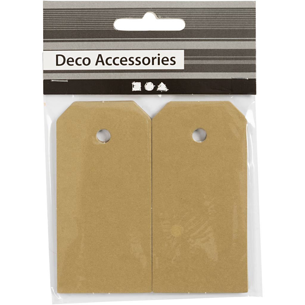 Manila sildid, suurus 4x8 cm, 250 g, kuldne, 20 tk/ 1 pakk - Image 2