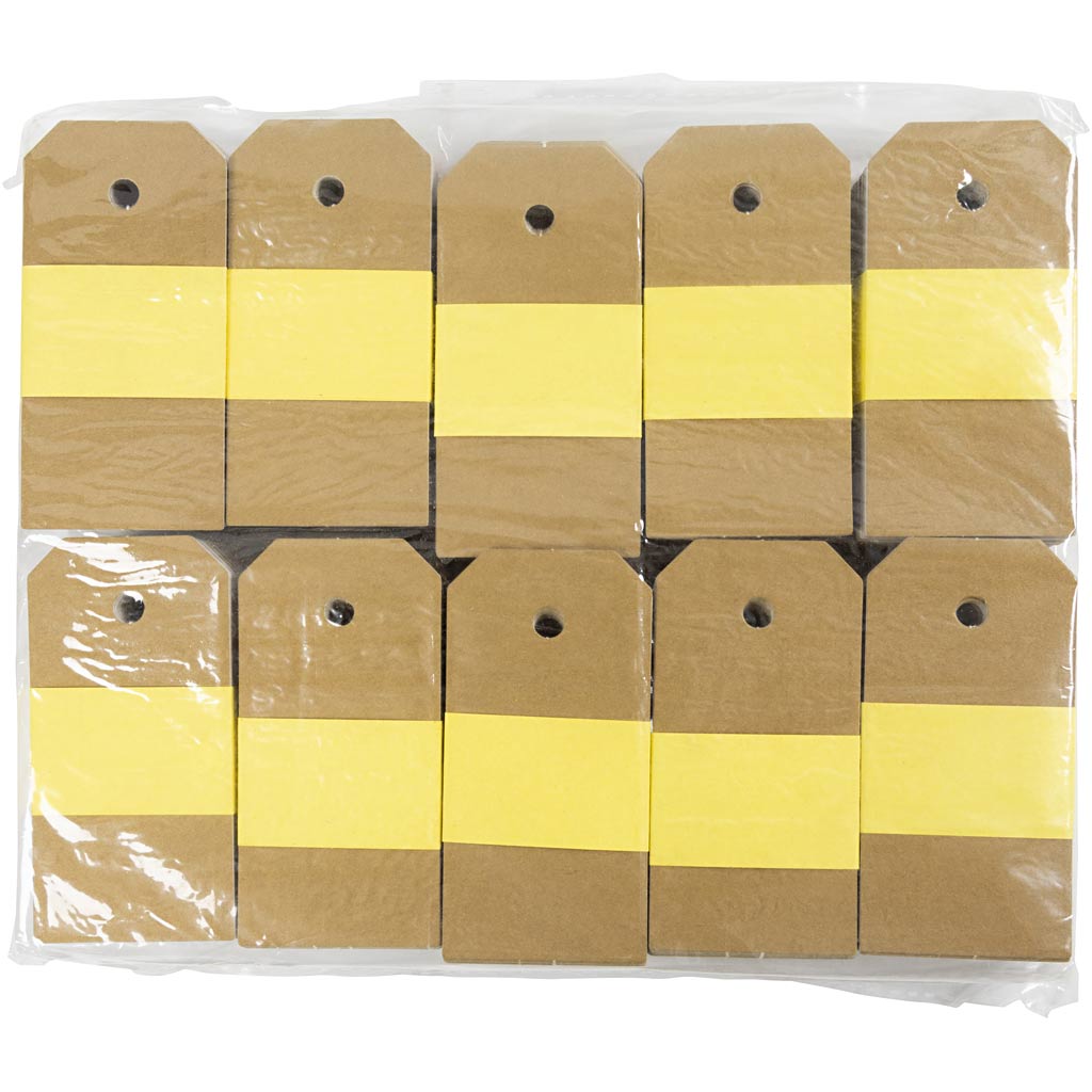 Manila sildid, suurus 4x8 cm, 250 g, kuldne, 1000 tk/ 1 pakk - Image 2