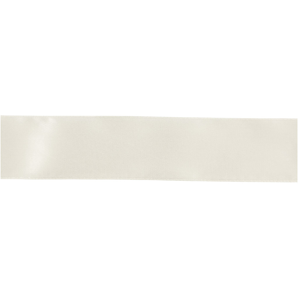 Satiinpael, W: 38 mm, kreemikas, 50 m/ 1 rull - Image 2