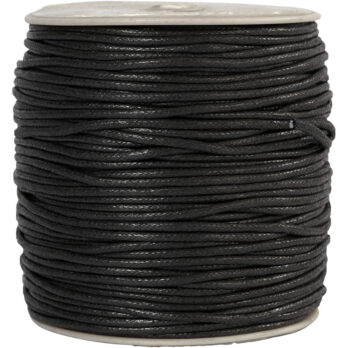 Puuvillane nöör, paksus 2 mm, must, 100 m/ 1 pakk