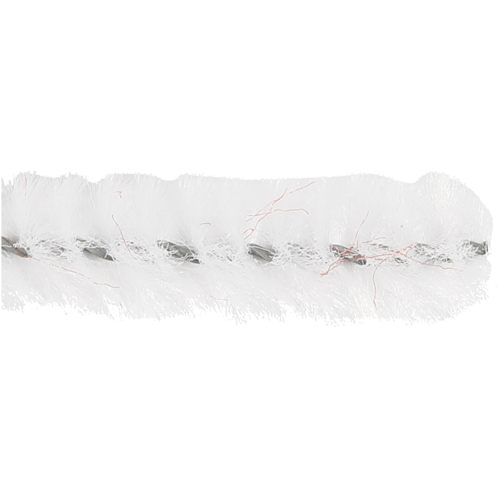 šenill, L: 30 cm, paksus 9 mm, valge, 25 tk/ 1 pakk - Image 3