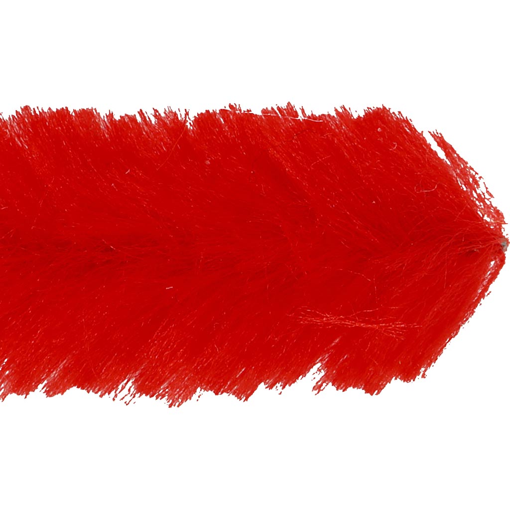 šenill, L: 30 cm, paksus 15 mm, punane, 15 tk/ 1 pakk - Image 3