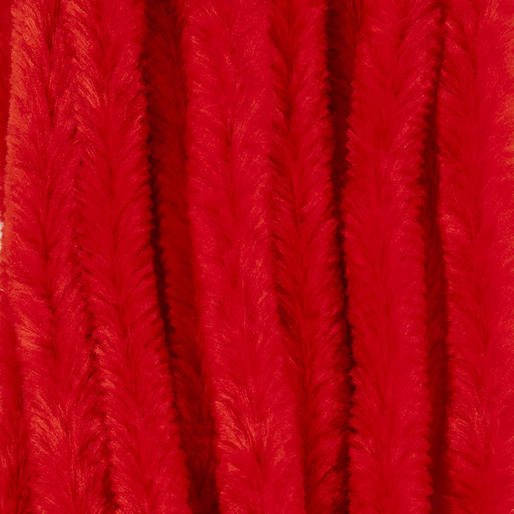 šenill, L: 30 cm, paksus 15 mm, punane, 15 tk/ 1 pakk - Image 4