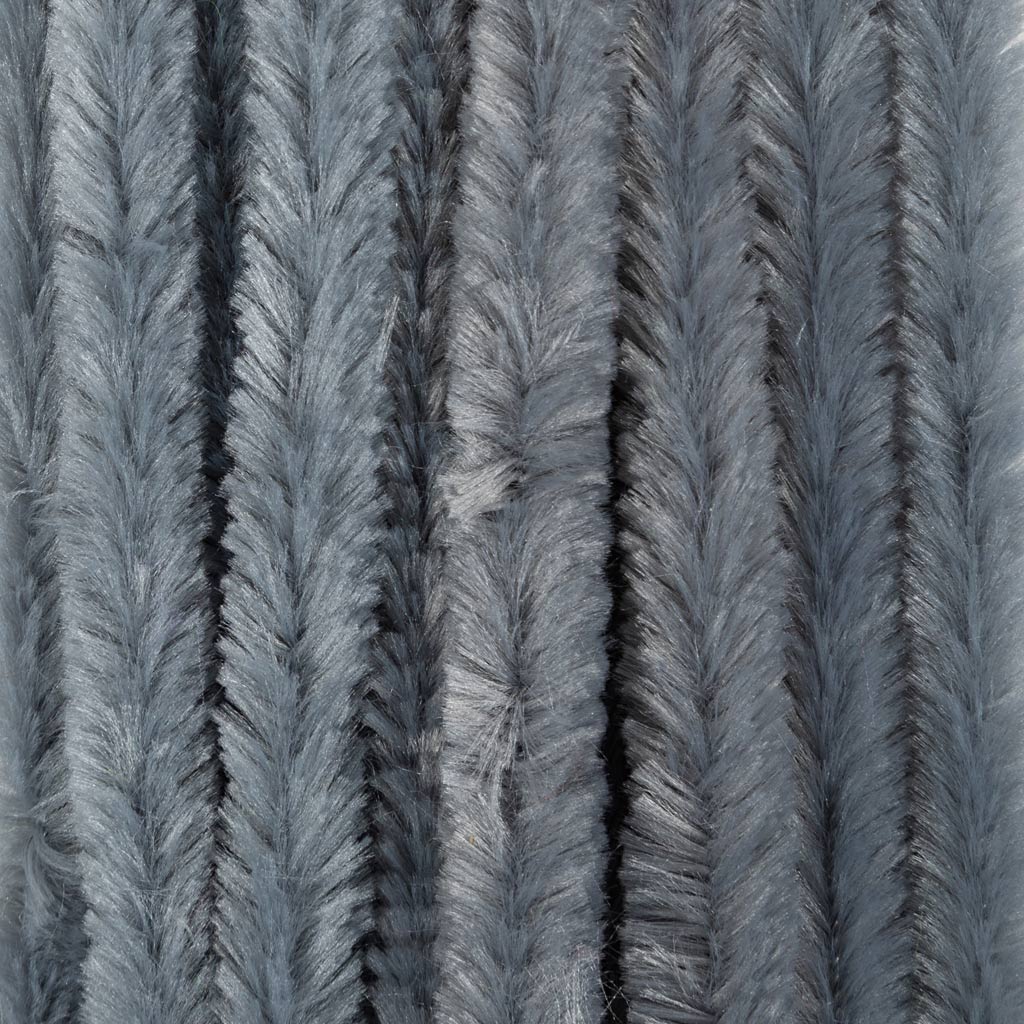 šenill, L: 30 cm, paksus 15 mm, hall, 15 tk/ 1 pakk - Image 4