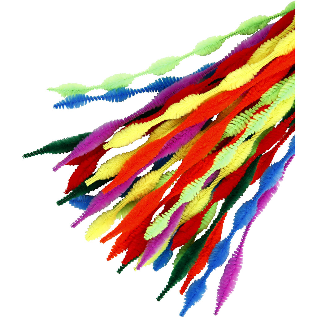 Šenill, laineline, L: 30 cm, paksus 5-12 mm, värvide valik, 28 tk / 1 pakk. - Image 4