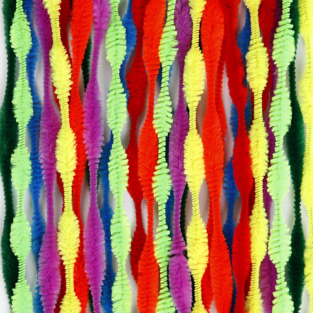 Šenill, laineline, L: 30 cm, paksus 5-12 mm, värvide valik, 28 tk / 1 pakk. - Image 6