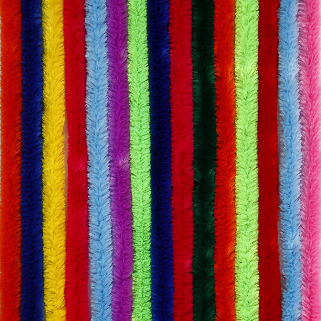 šenill, L: 30 cm, paksus 15 mm, värvivalik, 15 tk / 1 pakk - Image 6