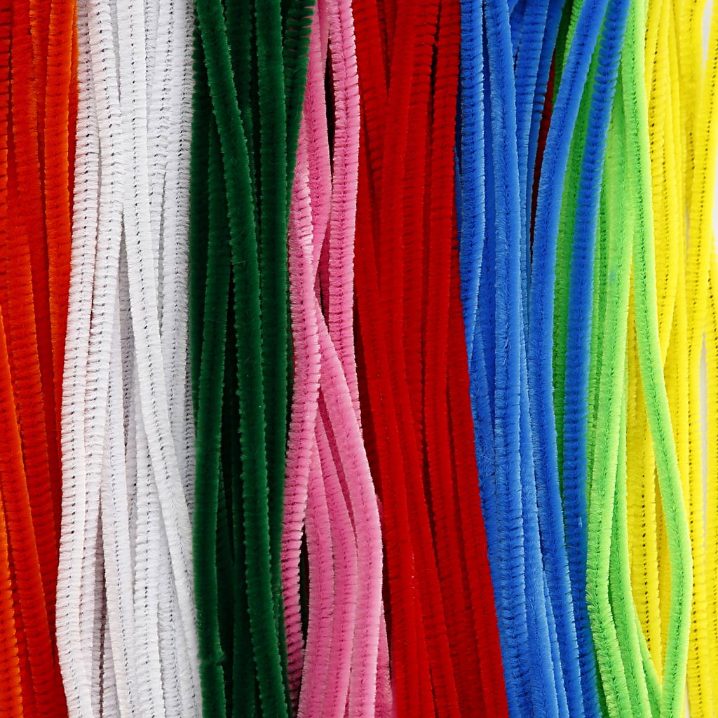 šenill, L: 30 cm, paksus 6 mm, värvivalik, 200 tk / 1 pakk - Image 4