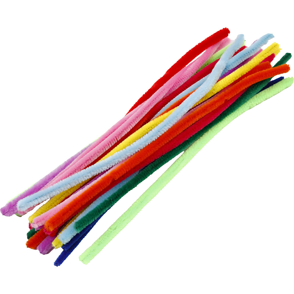 šenill, L: 30 cm, paksus 9 mm, värvivalik, 200 tk / 1 pakk - Image 7