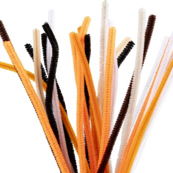 šenill, L: 30 cm, paksus 6 mm, halloweeni värvid, 25 tk / 1 pakk
