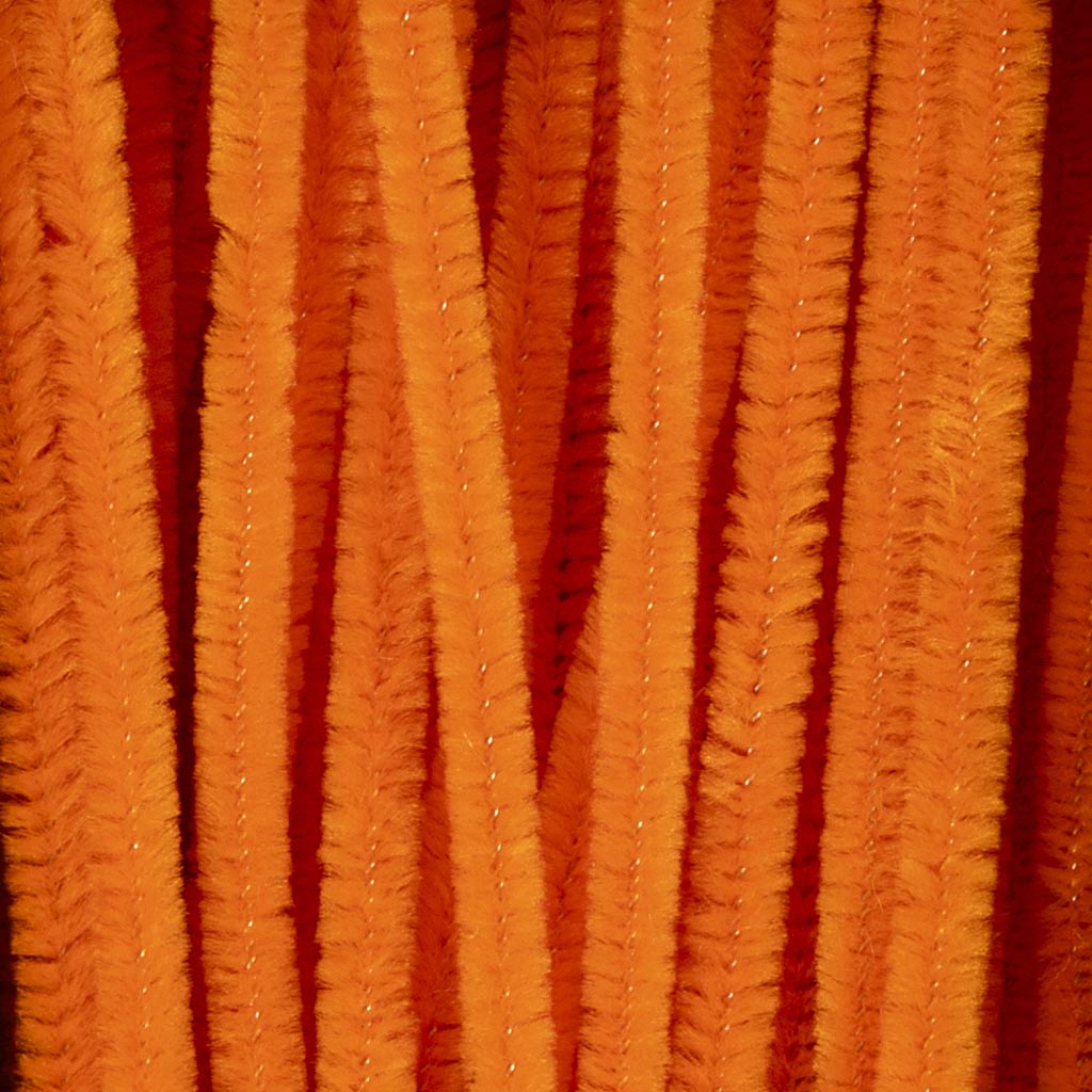 šenill, L: 30 cm, paksus 6 mm, oranž, 50 tk/ 1 pakk - Image 4