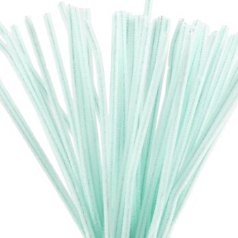 šenill, L: 30 cm, paksus 6 mm, heleturkiis, 50 tk/ 1 pakk