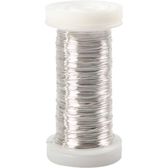 Hõbetatud traat, paksus 0,3 mm, hõbetatud, 50 g, 100 m/ 1 rull