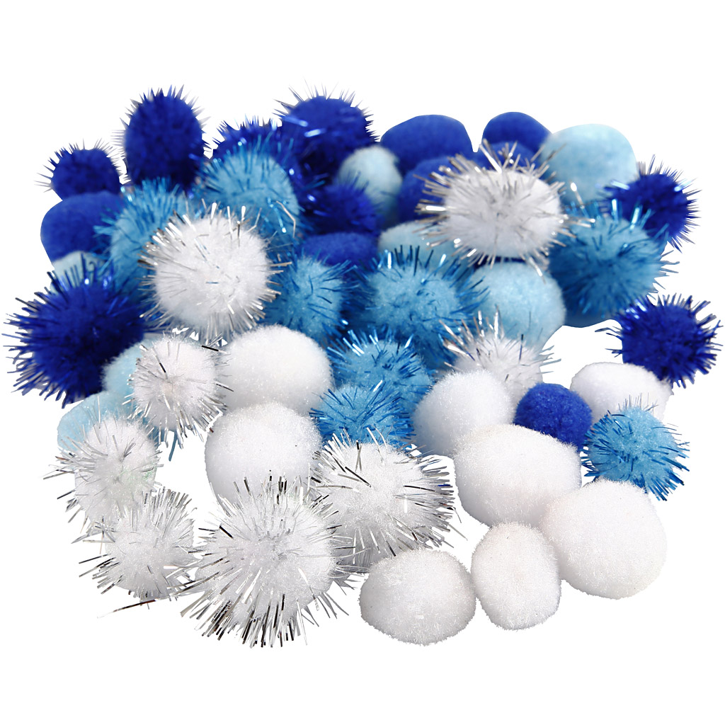Pom poms, diameeter. 15+20 mm, erinevad värvid, 48 tk / 1 pakk - Image 3