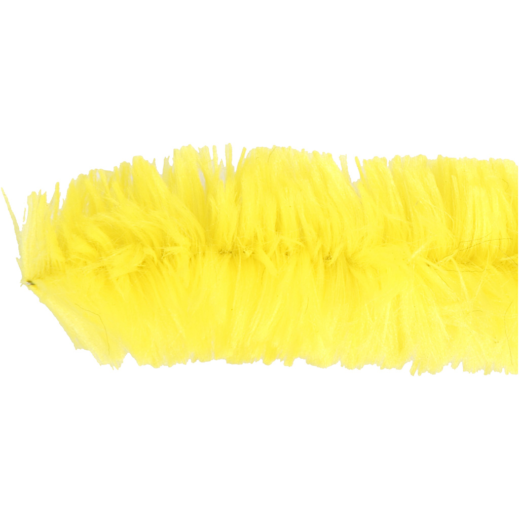 šenill, L: 40 cm, paksus 30 mm, kollane, 4 tk/ 1 pakk - Image 4