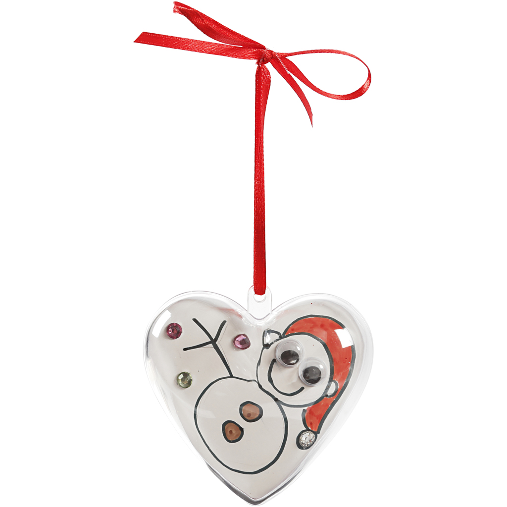 Südamekujulised kujukesed kaunistamiseks, H: 6,5 cm, läbipaistev, 10 tk/ 1 pakk - Image 6