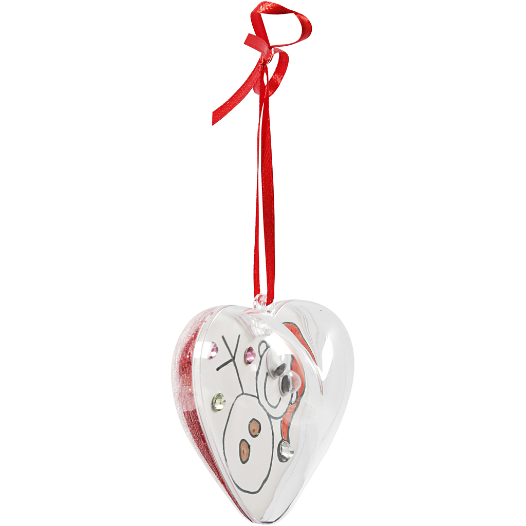 Südamekujulised kujukesed kaunistamiseks, H: 6,5 cm, läbipaistev, 10 tk/ 1 pakk - Image 7