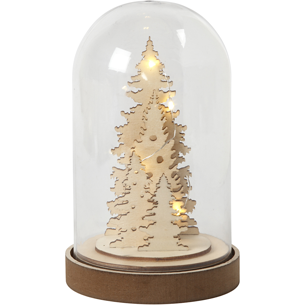 Kell puust alusel, H: 18 cm, diameeter. 11 cm, 1 pakk - Image 3