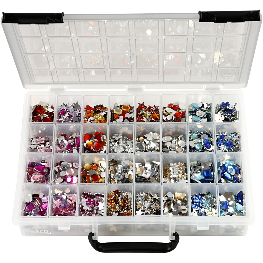 Strass, diameeter. 6-16 mm, erinevad värvid, 32x360 tk/ 1 pakk - Image 2