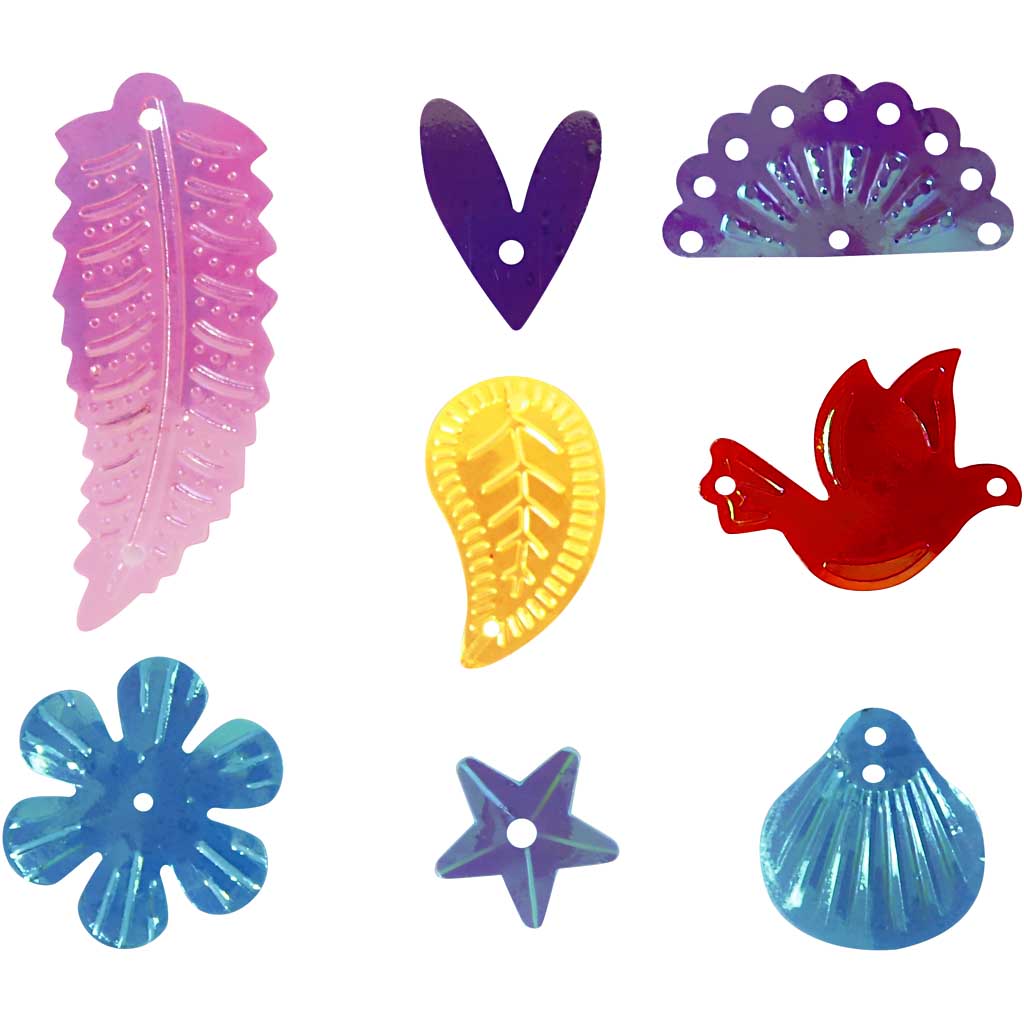 Paelad, suurus 15-45 mm, pärlmutter värvid, 30 g/ 1 pakk - Image 3