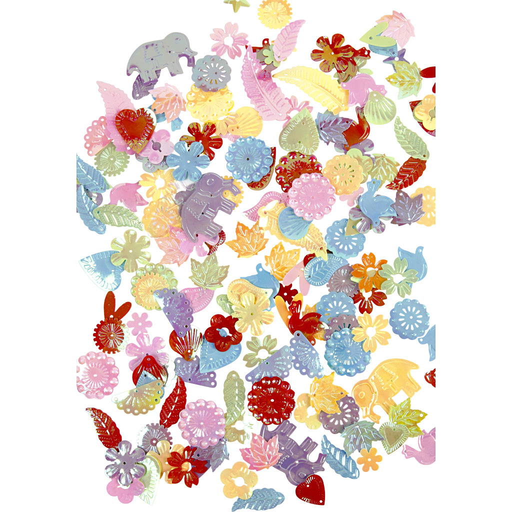 Paelad, suurus 15-45 mm, pärlmutter värvid, 400 g/ 1 pakk - Image 4