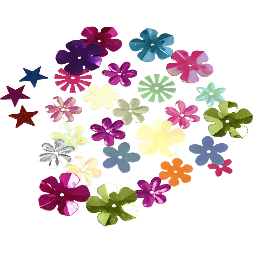 Multi Paillette Mix, suurus 7-30 mm, erinevad värvid, 32x25 g/ 1 pakk - Image 3