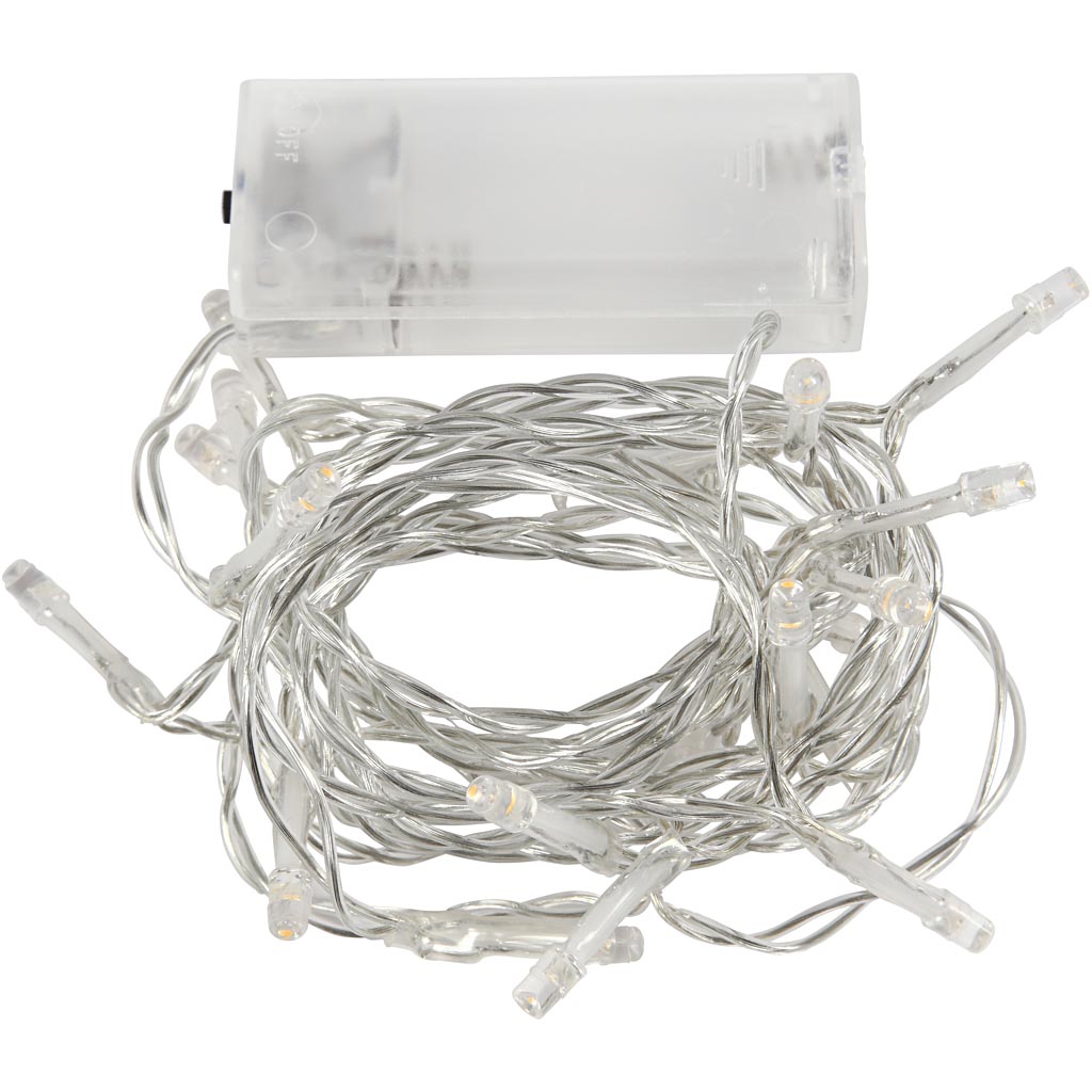 LED valguskimp, L: 3,15 M, läbipaistev, 1 tk