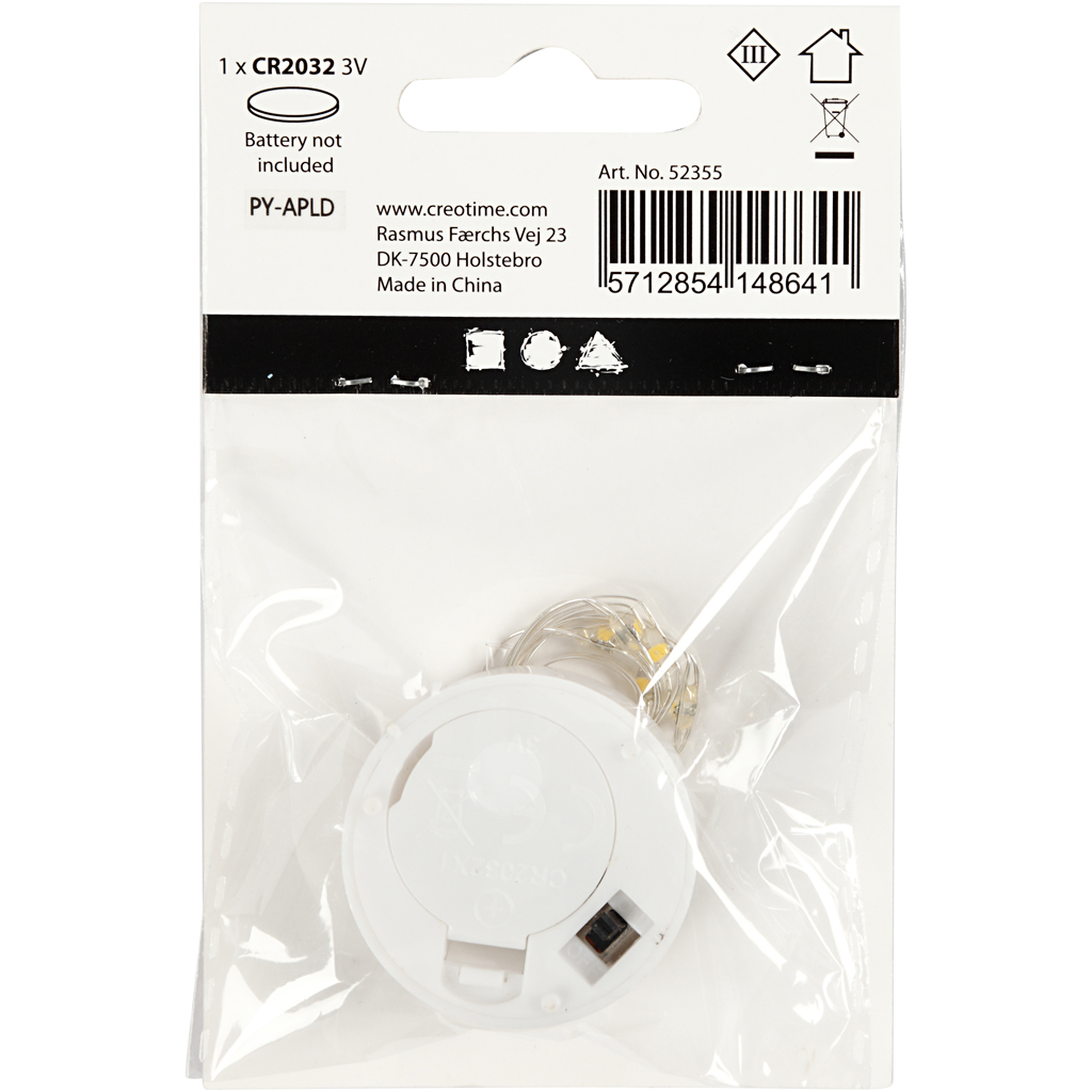 LED valguskimp, L: 27 cm, hõbedane, 1 tk - Image 3