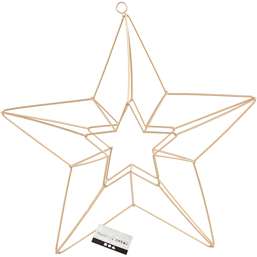 Riputatav ornament, täht, suurus 34x30 cm, messingist, 1 tk - Image 2