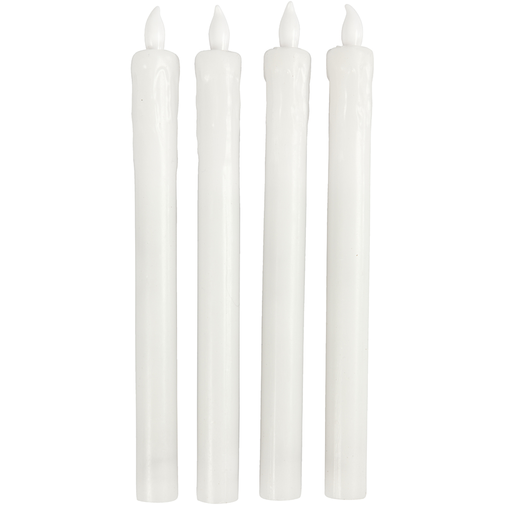 LED-küünal, H: 24,5 cm, diameeter. 20 mm, 4 tk/ 1 pakk