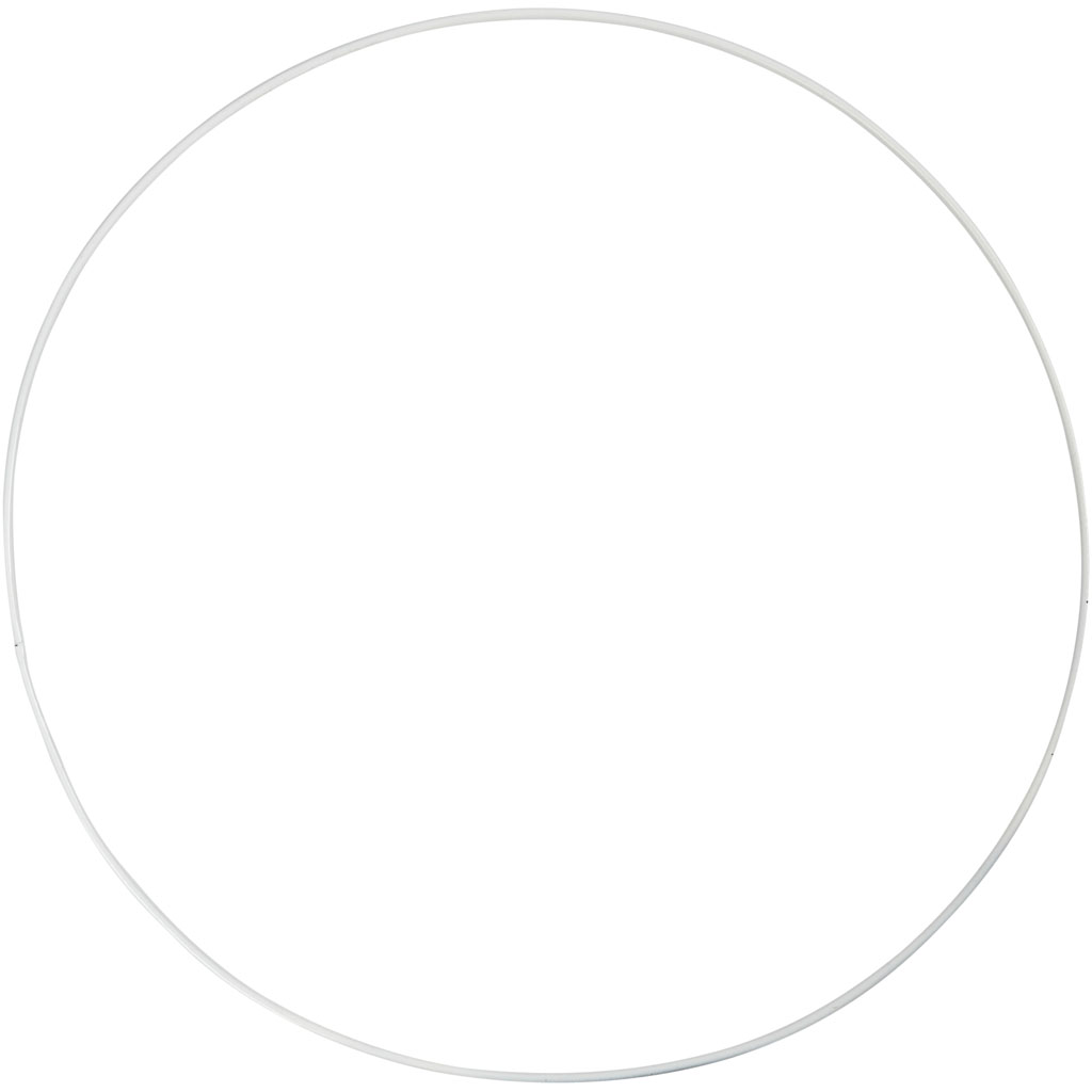 Metallist traatrõngas, diameeter. 30 cm, paksus 3 mm, valge, 5 tk/ 1 pakk