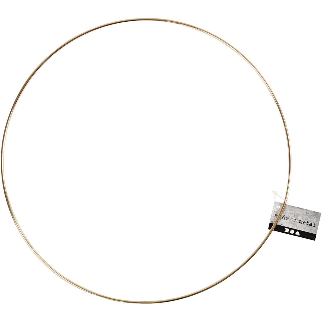 Metallist traatrõngas, diameeter. 30 cm, paksus 3 mm, kuldne, 1 tk - Image 2