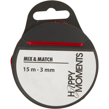 Satiinpael, W: 3 mm, veinipunane, 15 m/ 1 rull