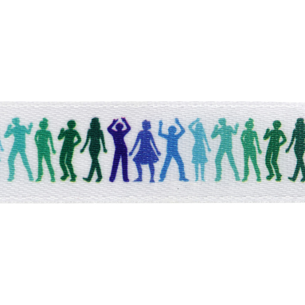 Satiinpael trükiga, W: 15 mm, helesinine, 6 m/ 1 rull - Image 3