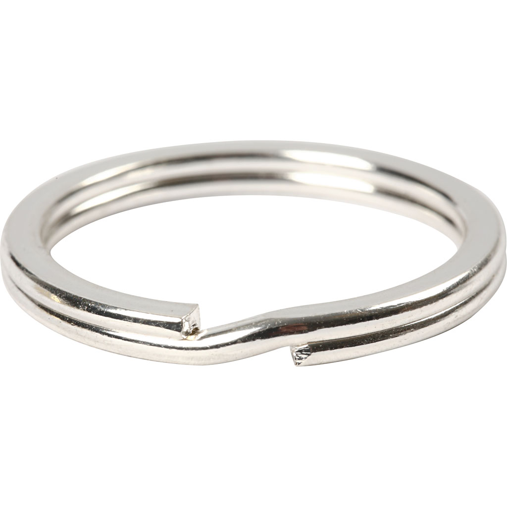 Võtmekett, diameeter. 28 mm, hõbetatud, 4 tk/ 1 pakend