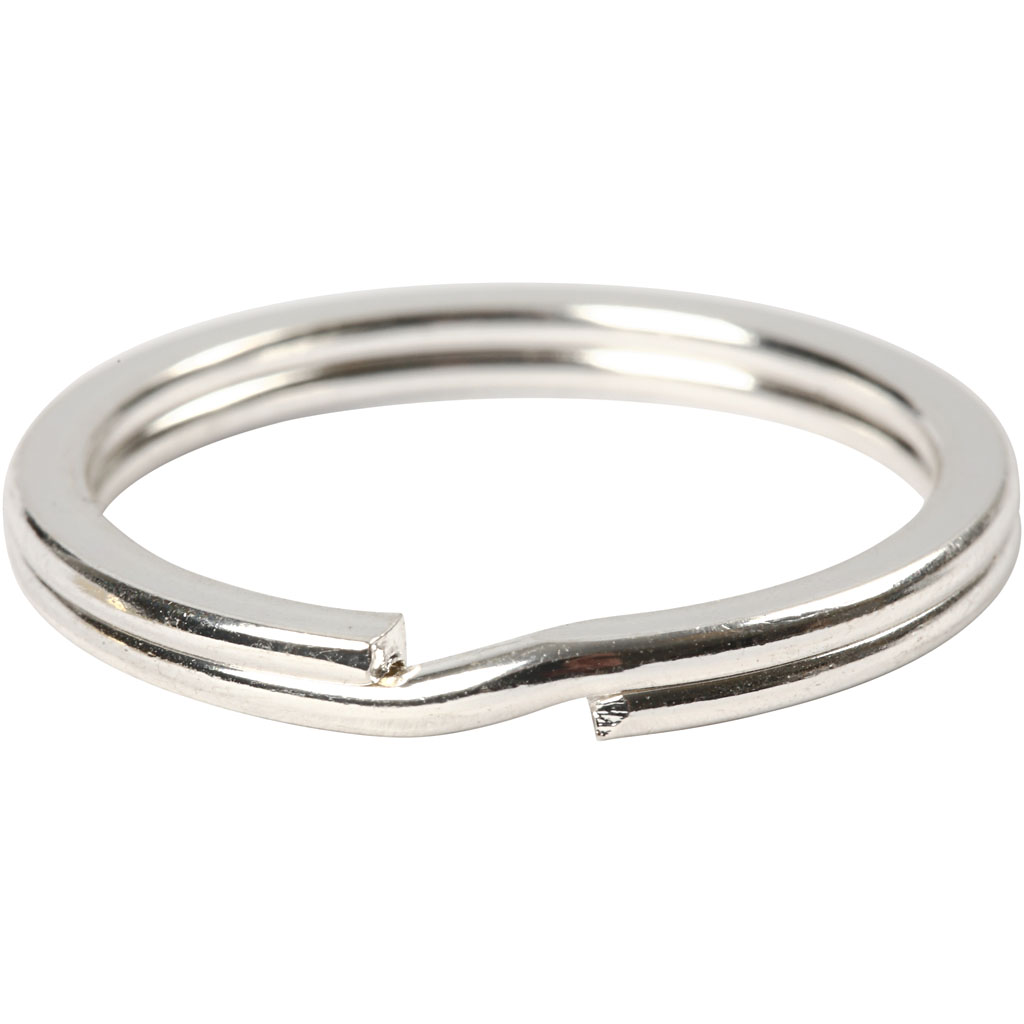 Võtmekett, diameeter. 28 mm, hõbetatud, 50 tk/ 1 pakk - Image 2